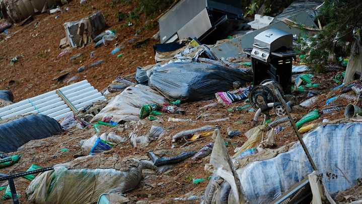 Final temporary Helene debris processing site in…