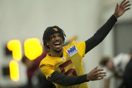 Commanders' Jayden Daniels will not practice earlier than Friday because of injured knee