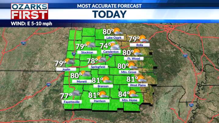 Cooler, cloudy, and a few showers this Labor Day