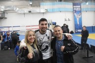 Narváez, Bopp y Silva, en el Campo de Entrenamiento