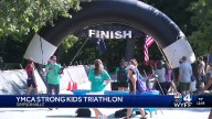 Kids compete in the YMCA Strong Kids Triathlon in Simpsonville