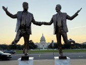 Statue Of Trump, Epstein Holding Hands Pops Up On Natl Mall