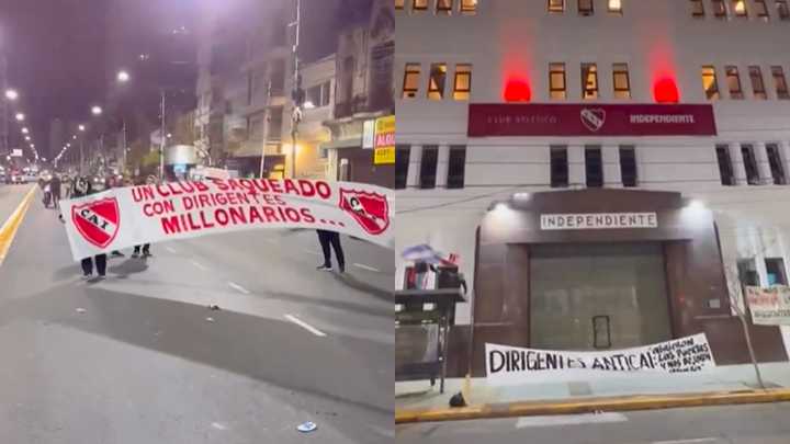 [VIDEO] Hinchas de Independiente se manifestaron frente a la sede del club tras fallo de Conmebol