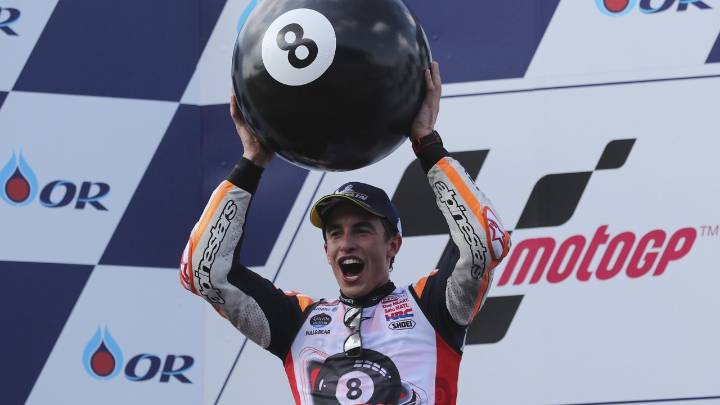 Todos los títulos de Marc Márquez, que alcanza a Rossi en la clasificación histórica de MotoGP