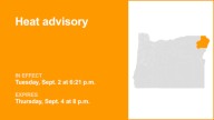 Heat advisory for Wallowa County until Thursday evening