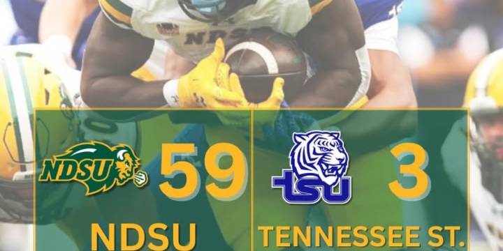 NDSU Football stampedes over Tennessee State, moves to 2