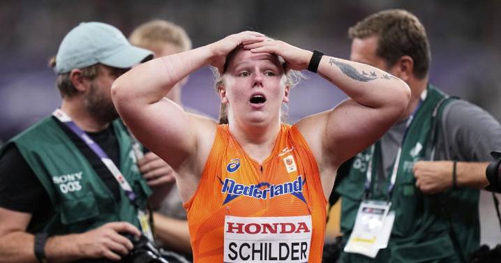 Schilder wins women's shot put at the worlds on the final throw of a grueling day