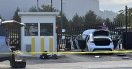 Driver rams car into FBI building gate in Pittsburgh and leaves behind an American flag