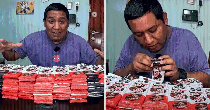 Peruano gastó casi S/1.000 en 101 barras de chocolate de HH y logra encontrar el ticket dorado: "Sí se pudo"