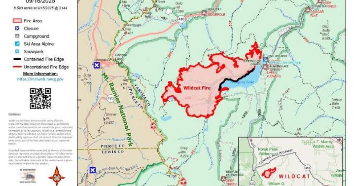 Wildcat Fire near Naches grows to more than 8,000 acres as containment efforts continue