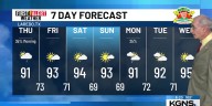 Thundershower Chance, Clearing Begins Thursday pm
