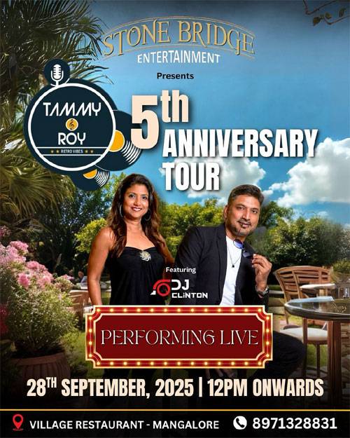 Tammy & Roy to celebrate 5th Anniversary Tour in Mangaluru on Sep 28