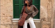 Anchos y en el color en tendencia del otoño, así son los pantalones de Zara que las chicas boho llevan con blusas holgadas