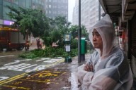 Hong Kong streets flood as powerful Typhoon Ragasa churns toward landfall
