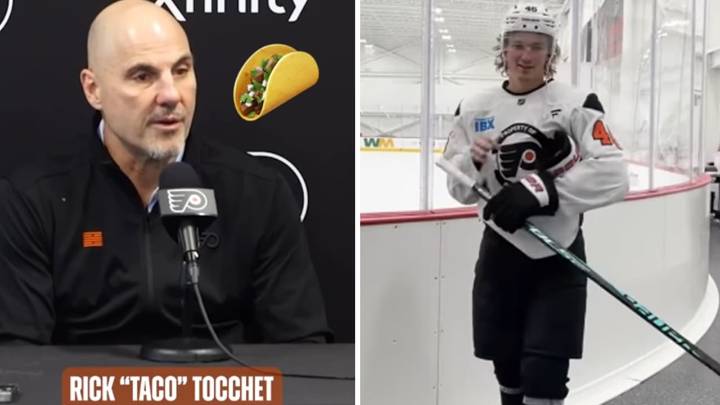 Flyers coach Tocchet gets new nickname courtesy of Zegras