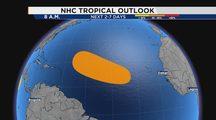 Small tropical wave has medium chance for development