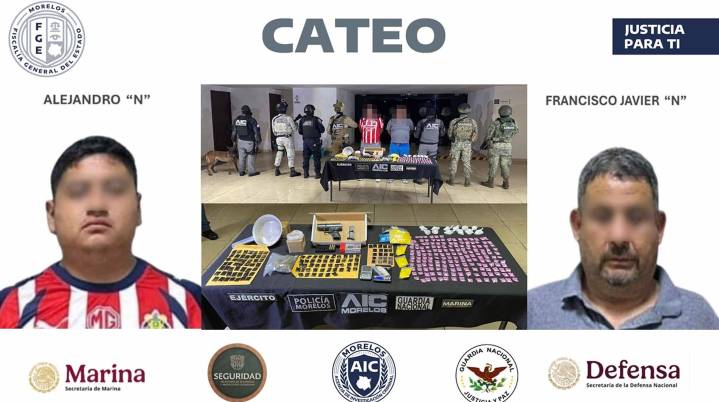 Cateo en Cuernavaca: aseguran inmueble con vehículos robados y detienen a dos hombres
