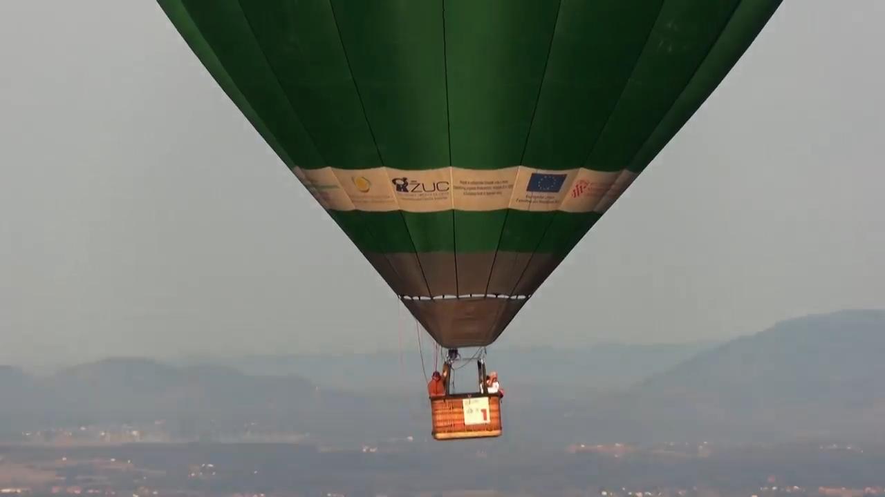 Colourful hot air balloons take to the skies above Croatia