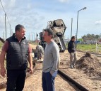 Avanza la obra de cordón cuneta en calle Homero Fernández