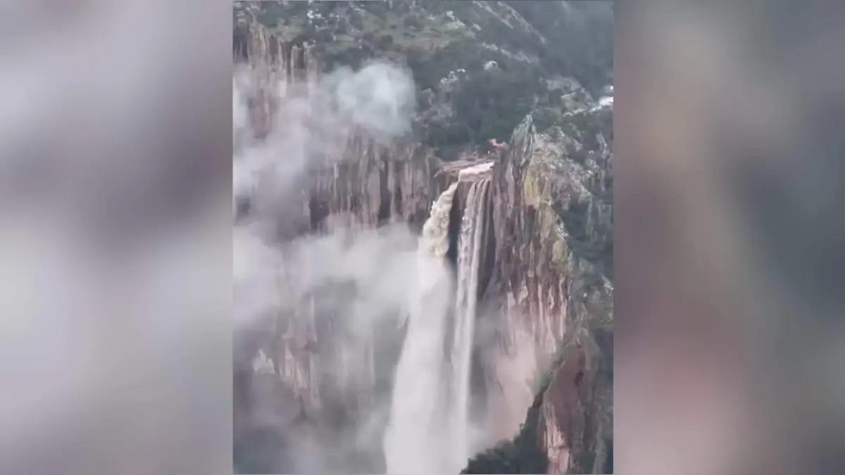 Basaseachi en su máximo esplendor: así luce una de las cascadas más altas del país por las lluvias (Video)