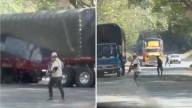 Video: hombres armados y vestidos de civil instalaron un retén ilegal en la vía Panamericana