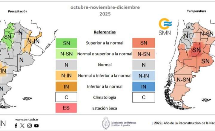 El SMN pronostica temperaturas superiores a la normal en La Pampa