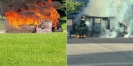 Crews knock down van fire in Security
