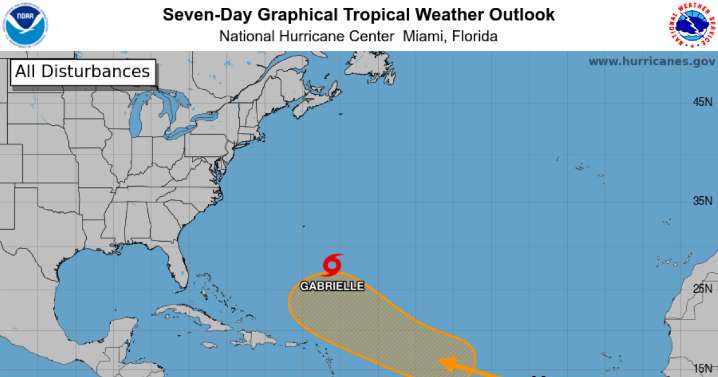 Tormenta Gabrielle gana fuerza y se perfila como huracán en el Atlántico