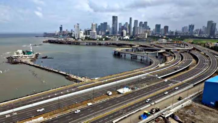 Major traffic logjam at Mumbai’s Coastal Road after car catches fire in tunnel
