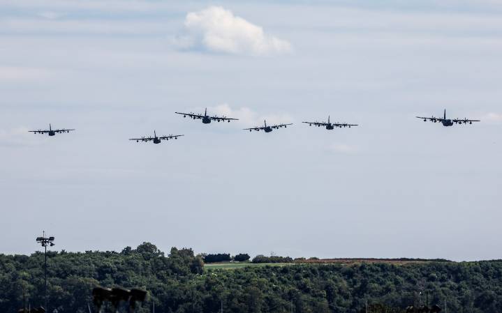 Watch military planes perform low-altitude training flights over central Pa.