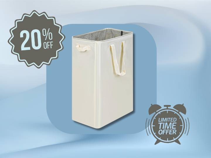Amazon has a narrow, collapsible hamper on sale for 20% off