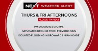 Flash flood threat returns to Miami and Broward as afternoon storms move into South Florida