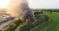 Firefighters share update on major aircraft hangar fire in Cambridgeshire village