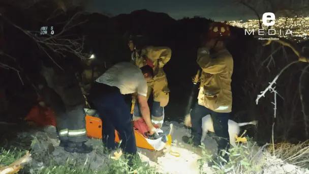 Operativo nocturno de rescate en el Bachoco tras accidente