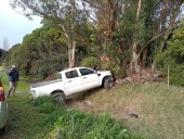 Murió el hombre que había chocado contra un árbol en el viejo camino a Miramar