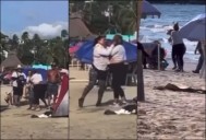 VIDEO: Vendedoras ambulantes se agarran a trancazos en Sayulita frente a turistas