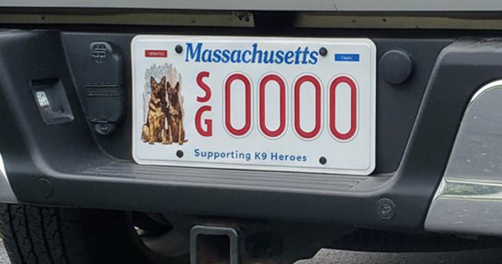 New Massachusetts license plate honors K9 officers and handlers