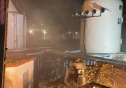 Así quedaron las instalaciones de tratamiento de agua cercanas al Teatro Pérez Galdós tras el incendio