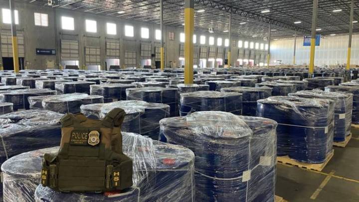 EU incauta 300 mil kilos de precursores químicos de metanfetamina chinos, del Cártel de Sinaloa