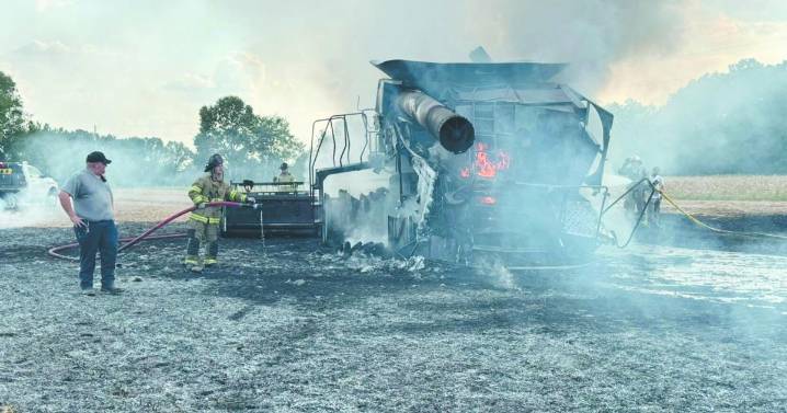 CCFR responds to combine fire in Hazel