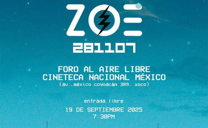 Al aire libre en la Cineteca, 190925 la nueva fecha del 281107 de Zoé