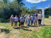 Westfield State students get their hands dirty at Grandmother’s Garden