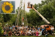 Ukrainian immigrant plants world's tallest sunflower in Indiana backyard as tribute to war