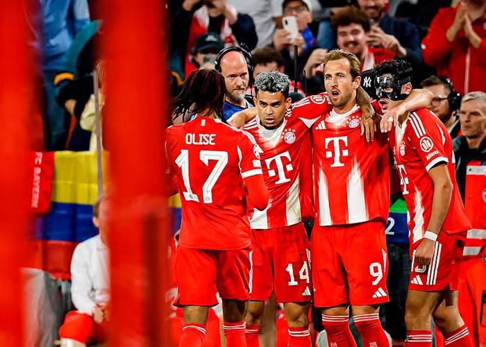 Lucho Díaz, titular en triunfo 3×1 del Bayern Múnich sobre Chelsea en la Champions League