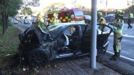 Dos heridos graves en un accidente en el periférico de Santiago
