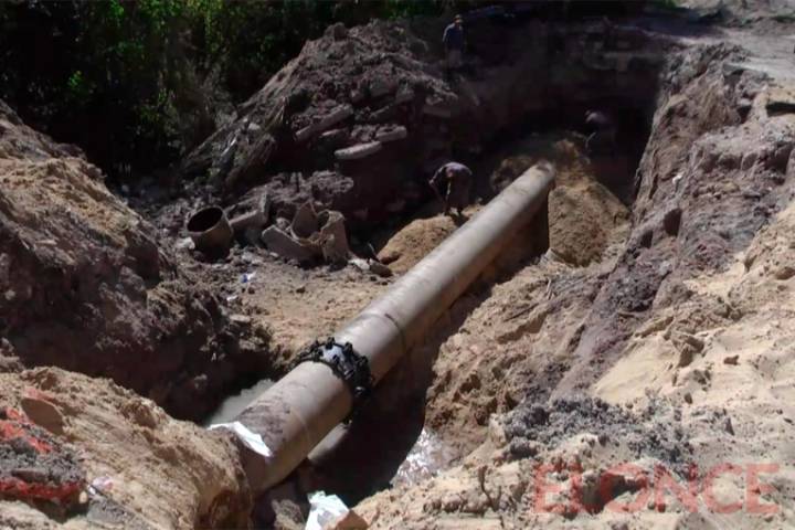 Finalizaron trabajos en la red de agua potable: el servicio se normalizará durante la tarde