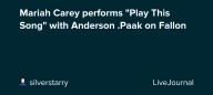 Mariah Carey performs "Play This Song" with Anderson .Paak on Fallon: ohnotheydidnt