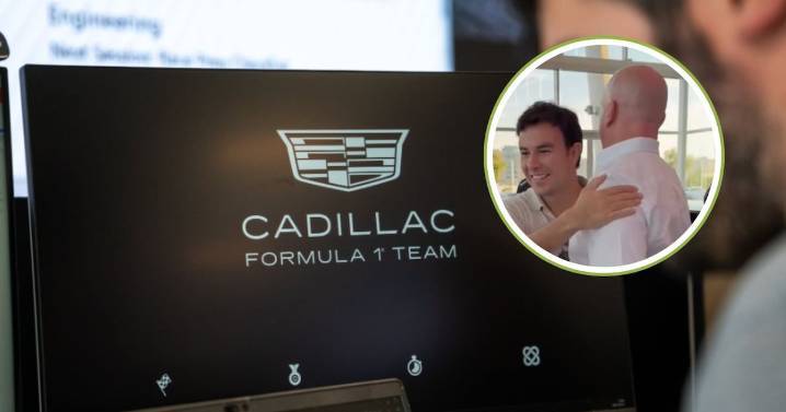Video: Checo ya está en Cadillac, la primera visita del piloto que reventó internet