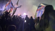 Los hinchas de Racing tuvieron su banderazo en Pilar