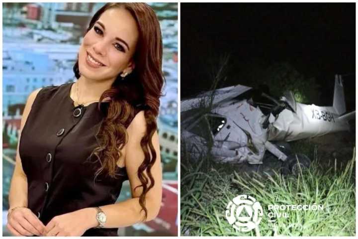 Avión pequeño se desploma en García, Nuevo León; muere Débora Estrella